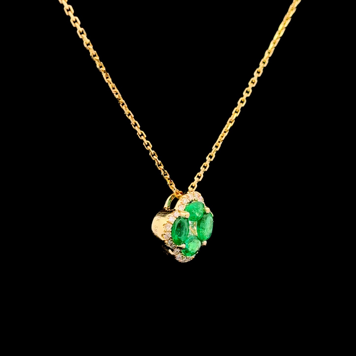 FisGold Jewelry 旗艦款「Blossom」系列 幸運草鑽石項鍊 Diamond Clover Necklace 2