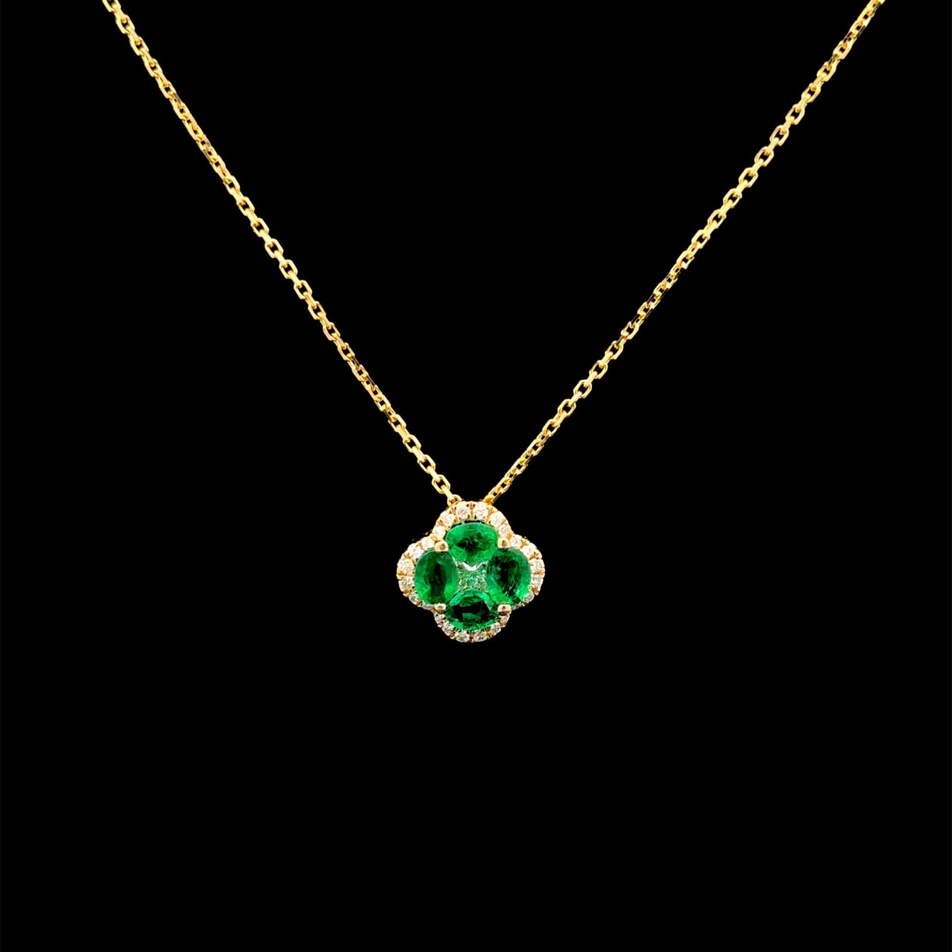 FisGold Jewelry 旗艦款「Blossom」系列 幸運草鑽石項鍊 Diamond Clover Necklace 2