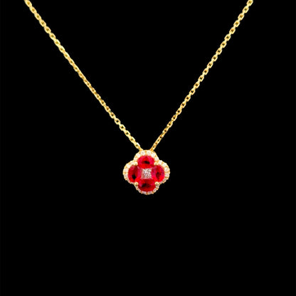 FisGold Jewelry 旗艦款「Blossom」系列 幸運草鑽石項鍊 Diamond Clover Necklace 3