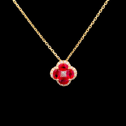 FisGold Jewelry 旗艦款「Blossom」系列 幸運草鑽石項鍊 Diamond Clover Necklace 3