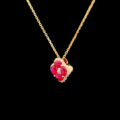 FisGold Jewelry 旗艦款「Blossom」系列 幸運草鑽石項鍊 Diamond Clover Necklace 3