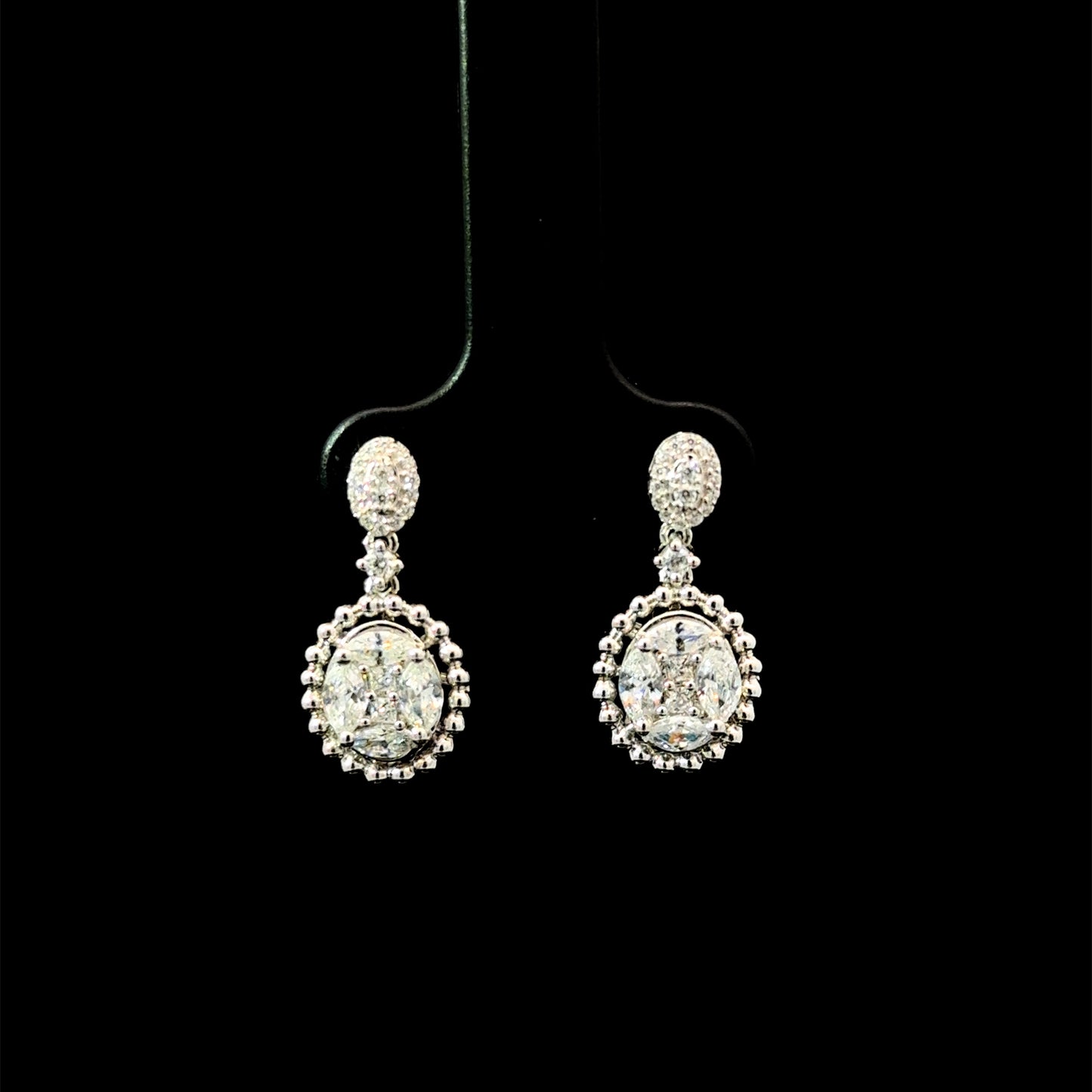 FisGold Jewelry 旗艦款「璀璨星辰」系列 滿鑽耳環 Iced Out Diamond Earrings 1