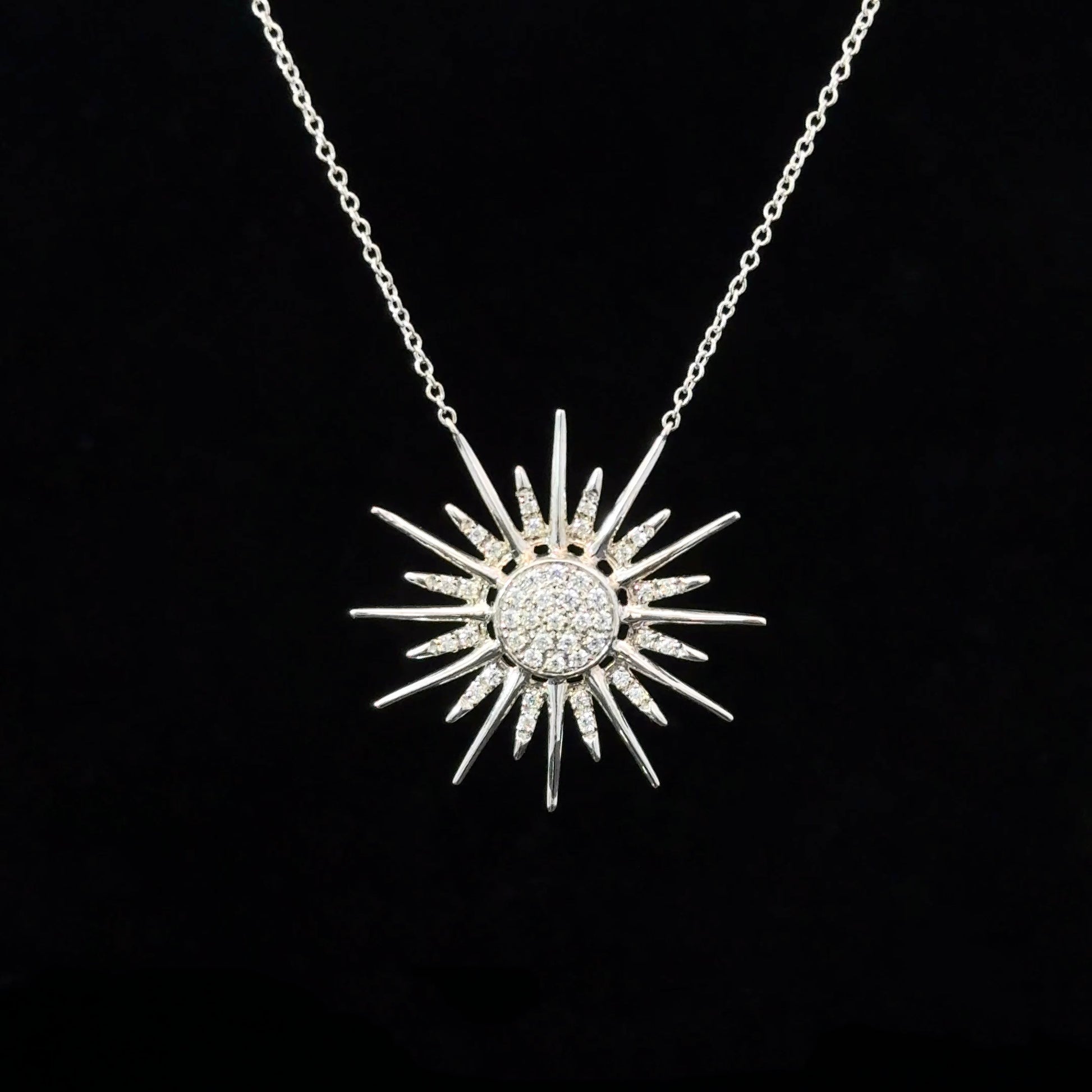 FisGold Jewelry「曙光」太陽鑽石項鍊 14K Diamond Sun Necklace