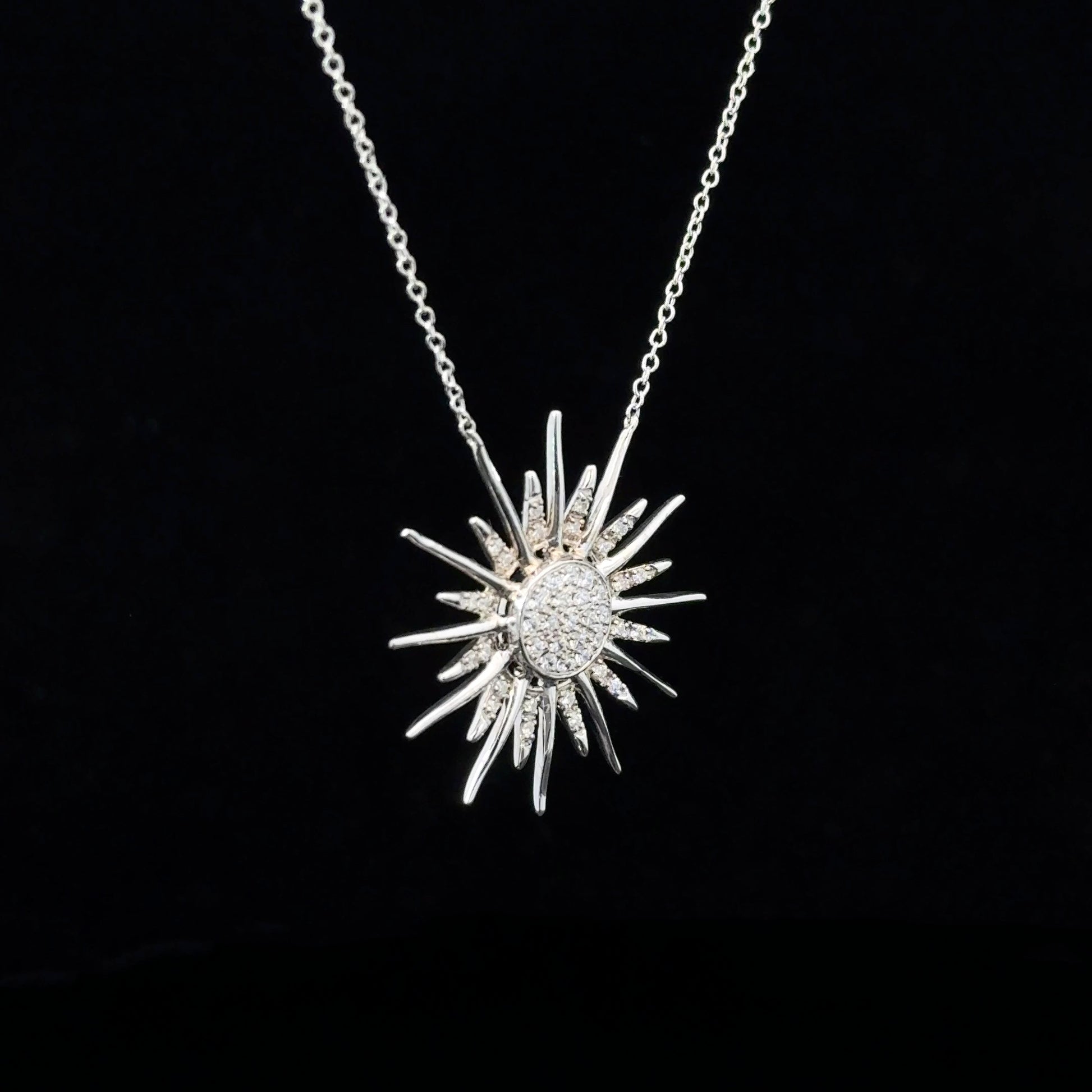 FisGold Jewelry「曙光」太陽鑽石項鍊 14K Diamond Sun Necklace