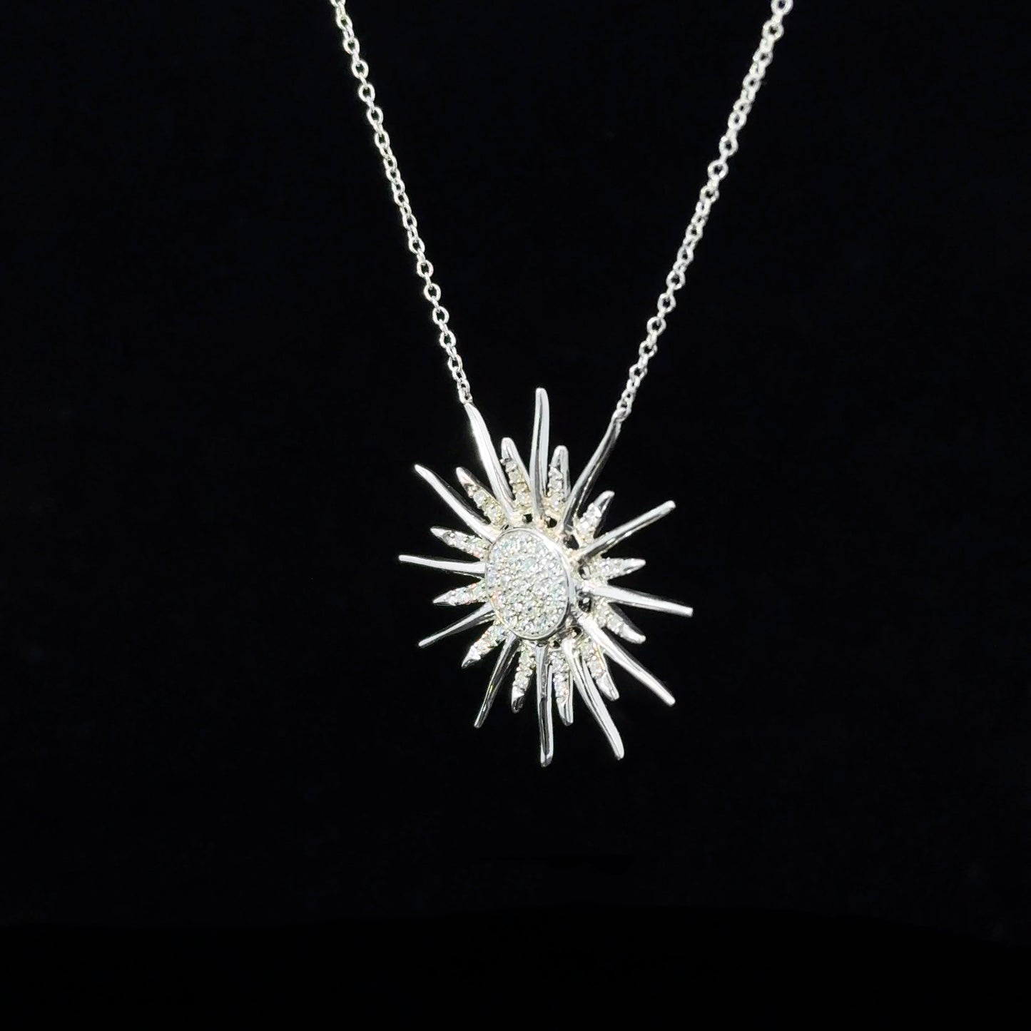 FisGold Jewelry「曙光」太陽鑽石項鍊 14K Diamond Sun Necklace