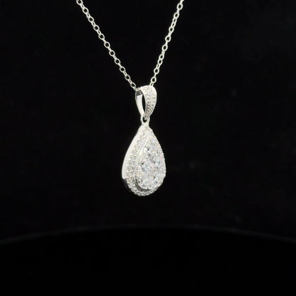 FisGold Jewelry「輕奢系列」精緻梨形鑽石項鍊 14K Pear-Shaped Diamond Necklace