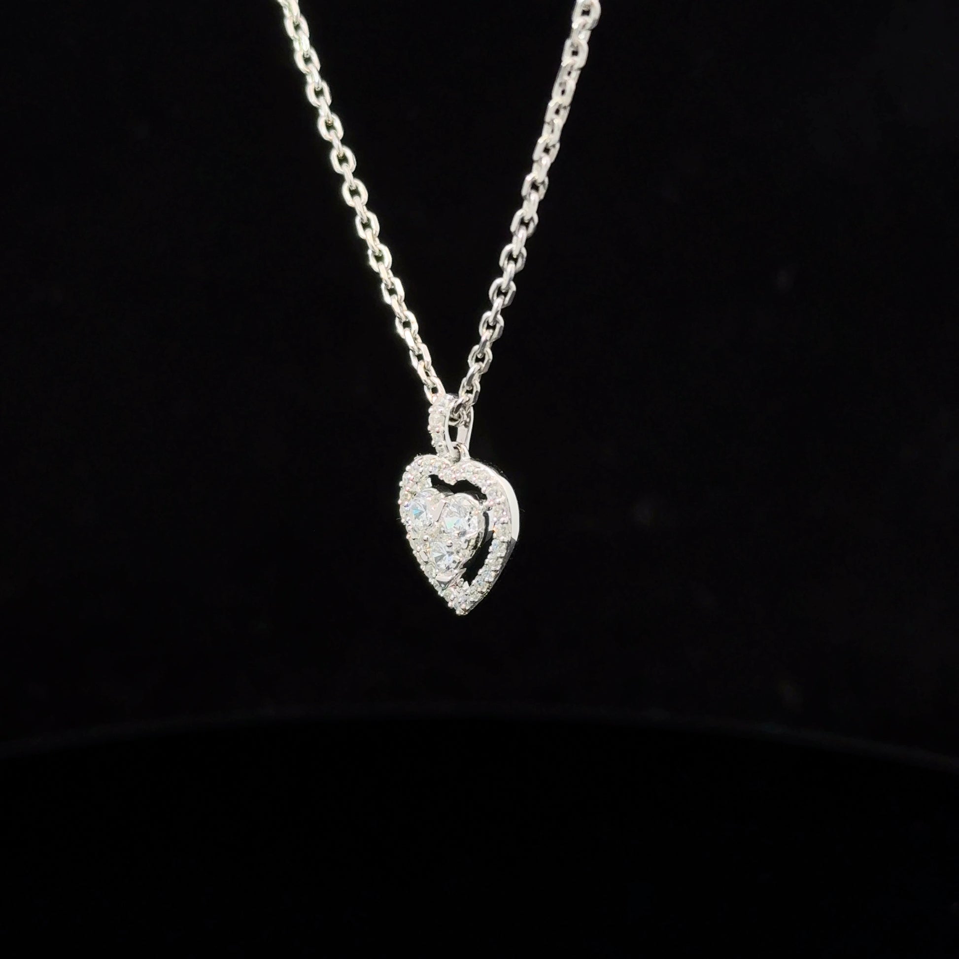 FisGold Jewelry「輕奢系列」閃耀之心鑽石愛心項鍊 14K Diamond Heart Necklace