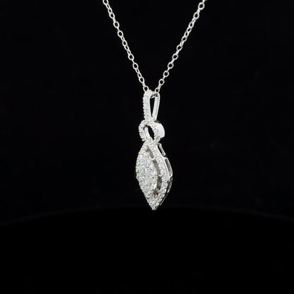 FisGold Jewelry「輕奢系列」精緻梨形鑽石項鍊 14K Pear-Shaped Diamond Necklace