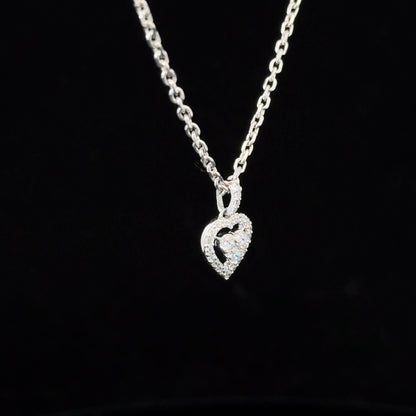 FisGold Jewelry「輕奢系列」閃耀之心鑽石愛心項鍊 14K Diamond Heart Necklace