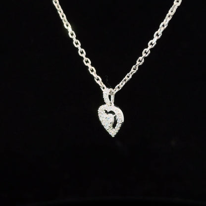 FisGold Jewelry「輕奢系列」閃耀之心鑽石愛心項鍊 14K Diamond Heart Necklace