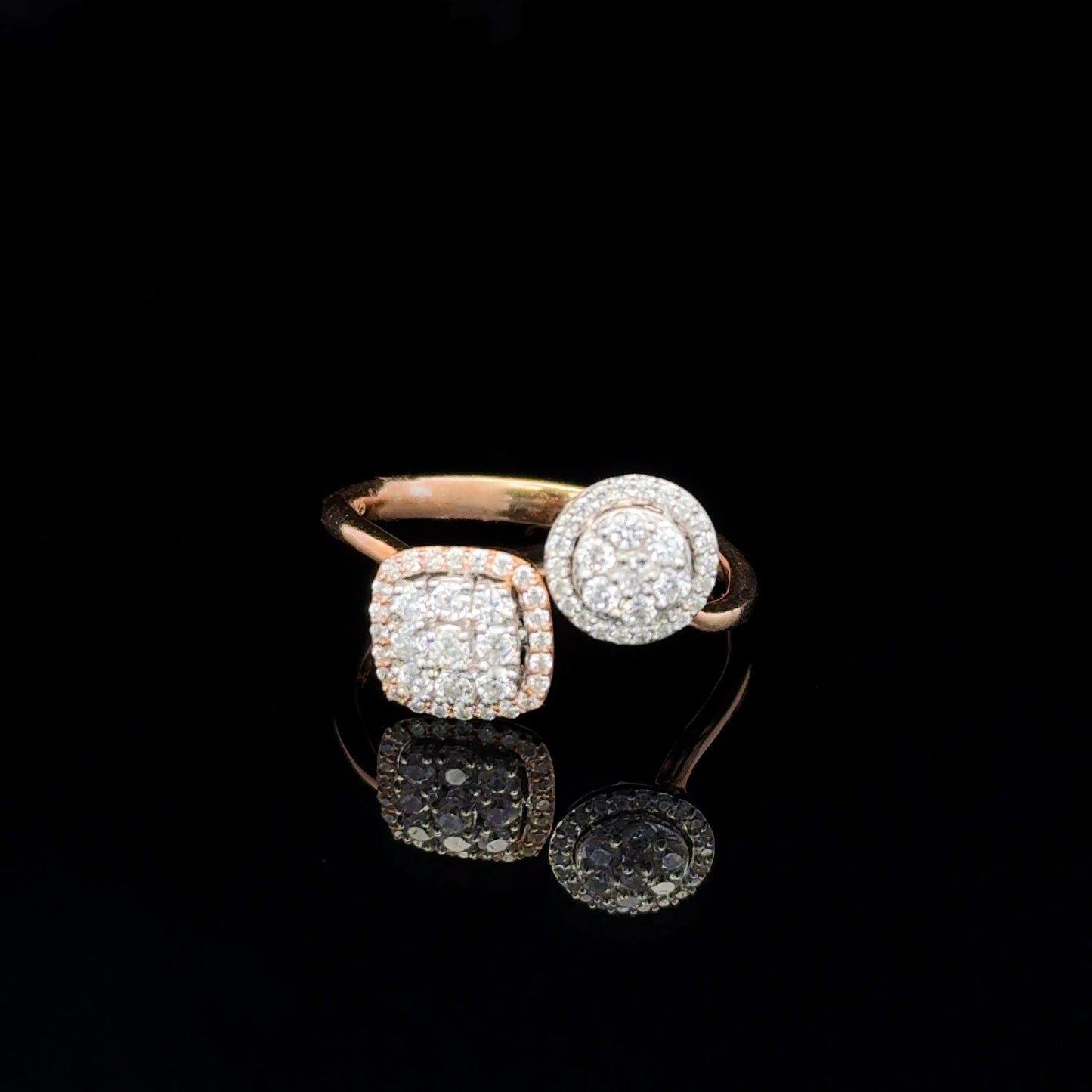 FisGold Jewelry 「鈿合金釵」系列 鑽石簇環戒 Diamond Square Shape Cluster Ring