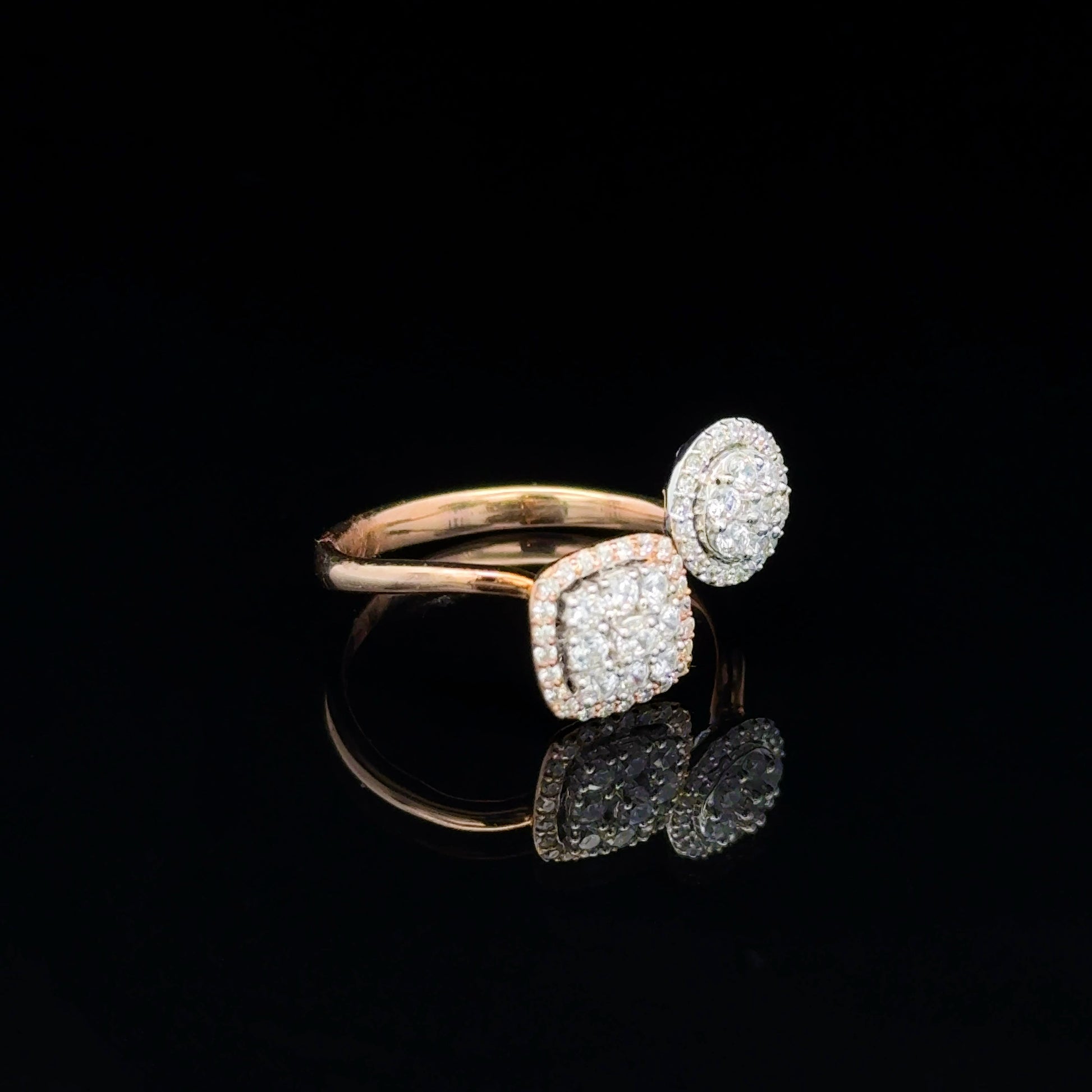 FisGold Jewelry 「鈿合金釵」系列 鑽石簇環戒 Diamond Square Shape Cluster Ring