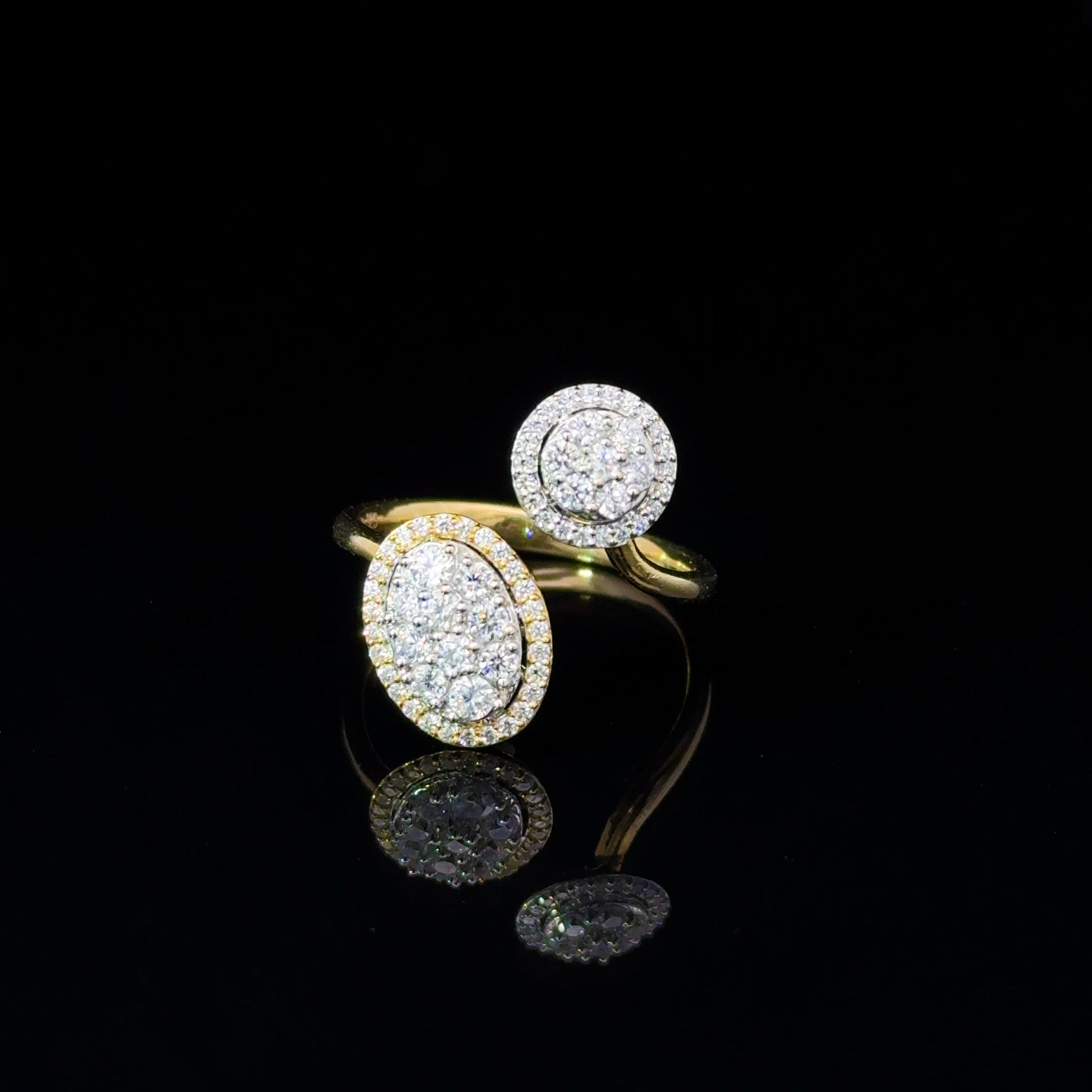 FisGold Jewelry 「鈿合金釵」系列 鑽石簇環戒 Diamond Round Shape Cluster Ring