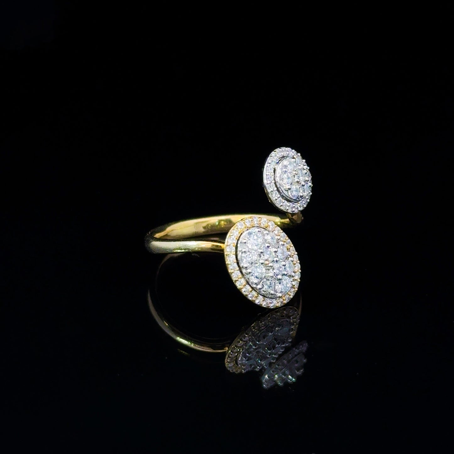 FisGold Jewelry 「鈿合金釵」系列 鑽石簇環戒 Diamond Round Shape Cluster Ring