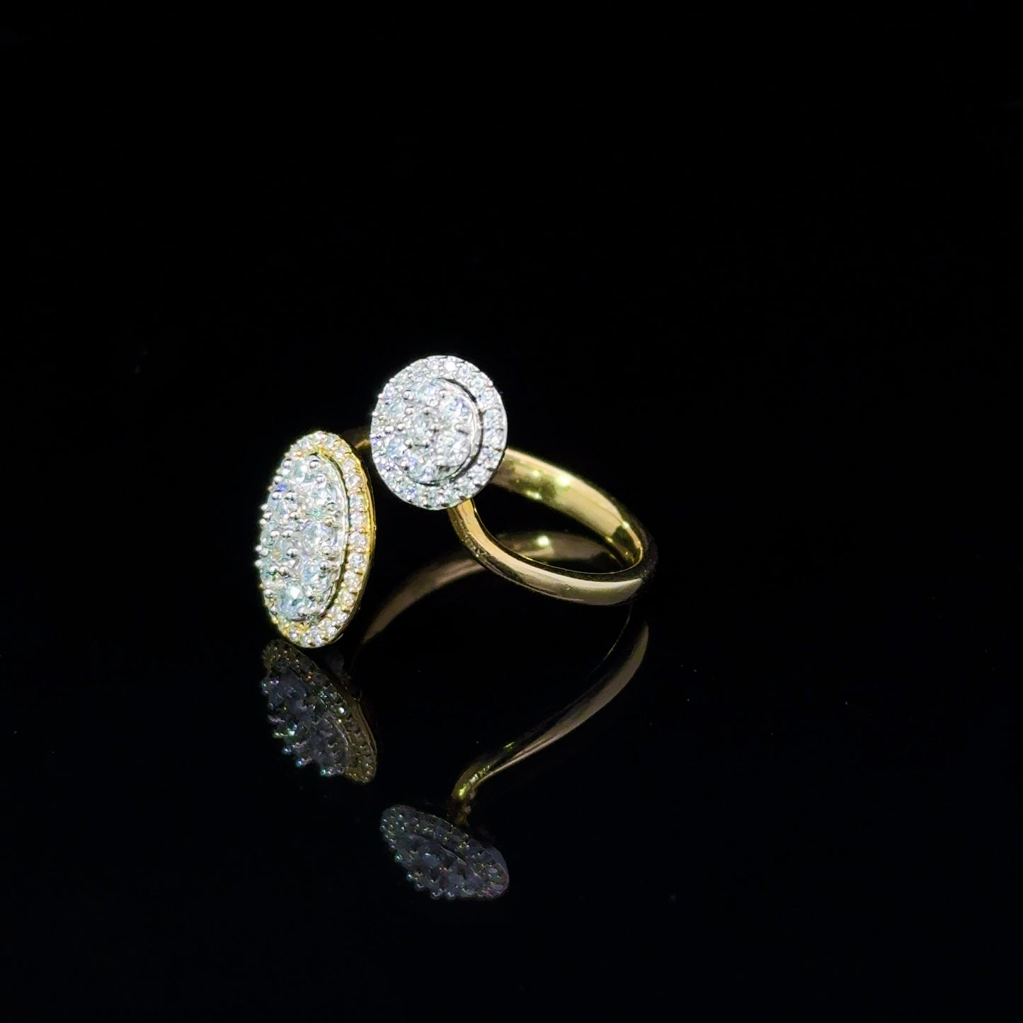 FisGold Jewelry 「鈿合金釵」系列 鑽石簇環戒 Diamond Round Shape Cluster Ring