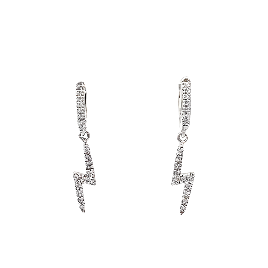 閃電造型鑽石耳環 14K Thunder Diamond Earrings