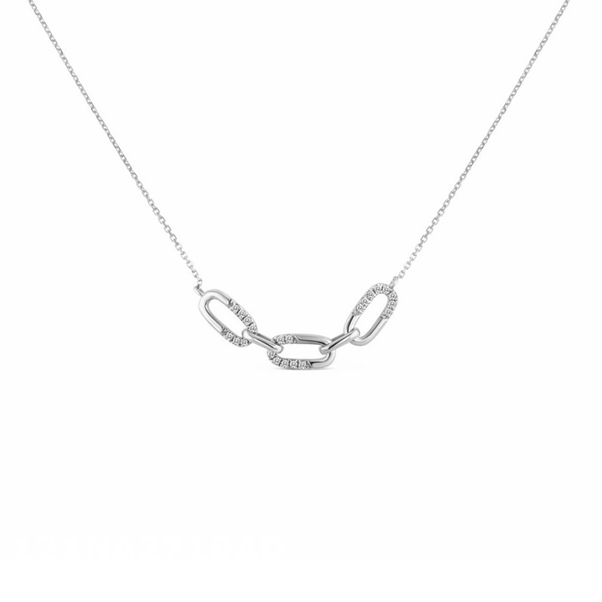 鑽石 鎖鏈項鍊 14K Diamond Link Necklace