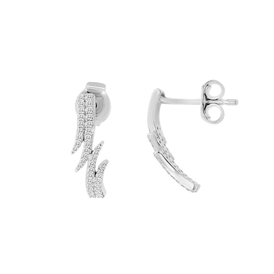 鑽石鳳凰翅膀耳釘 Diamond Phoenix Wing Studs Earring