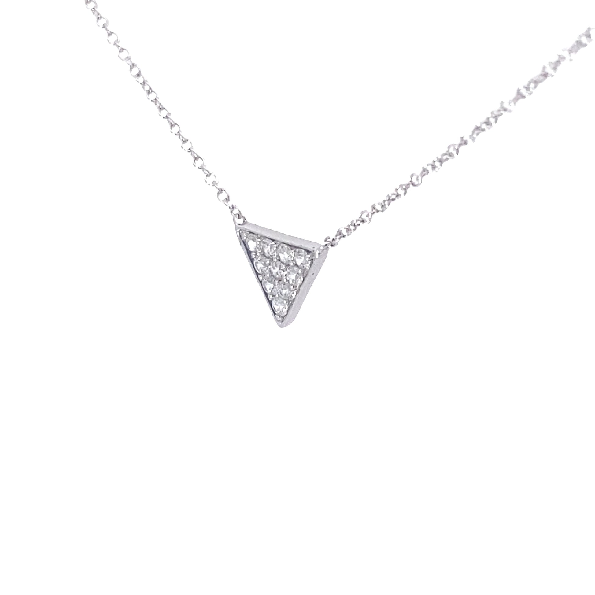 三角形滿鑽 鑽石項鍊 Triangle Diamond Necklace