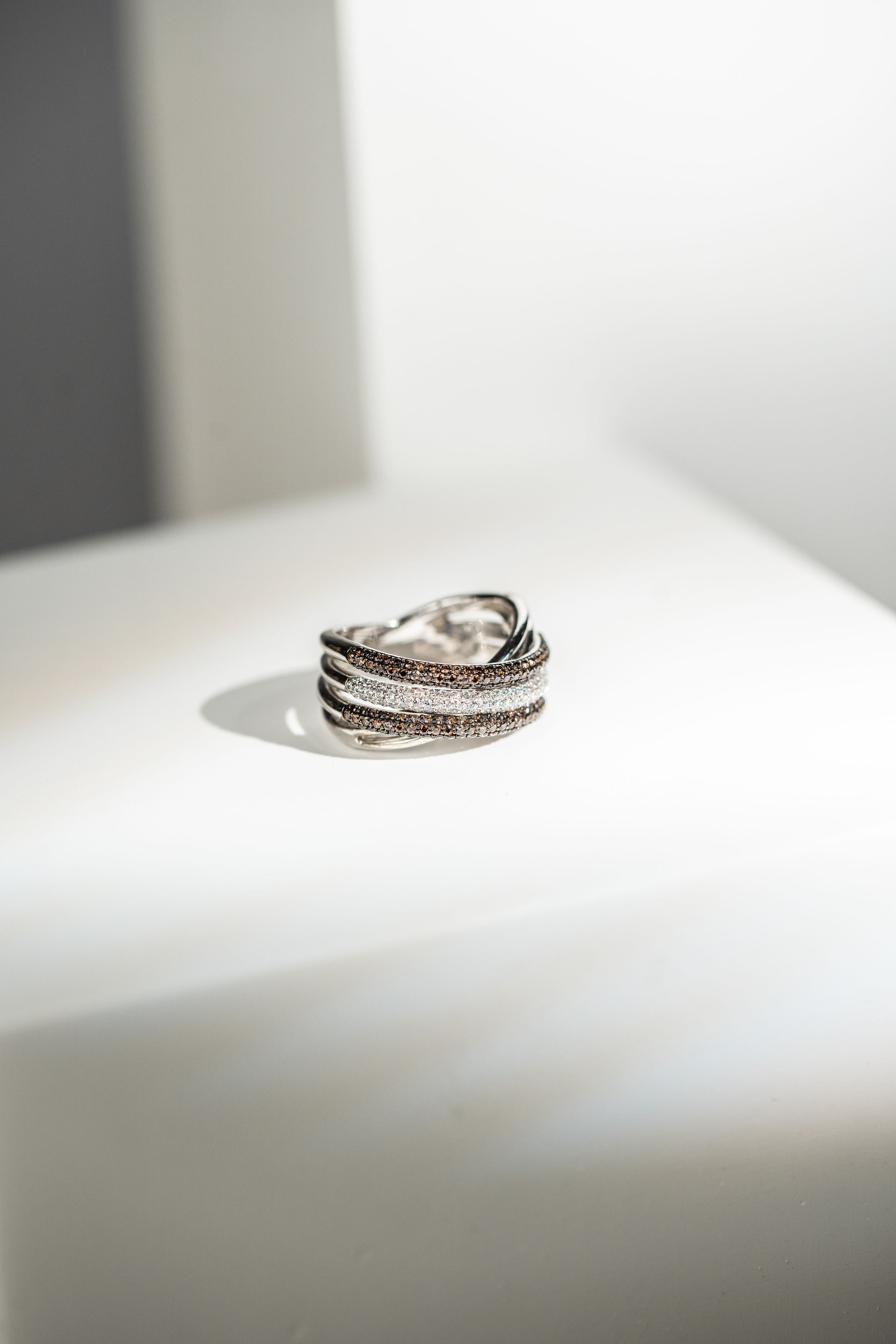 FisGold 星影夢語 雙⾊滿鑽戒指  FisGold Ethereal Stardust Diamond Ring