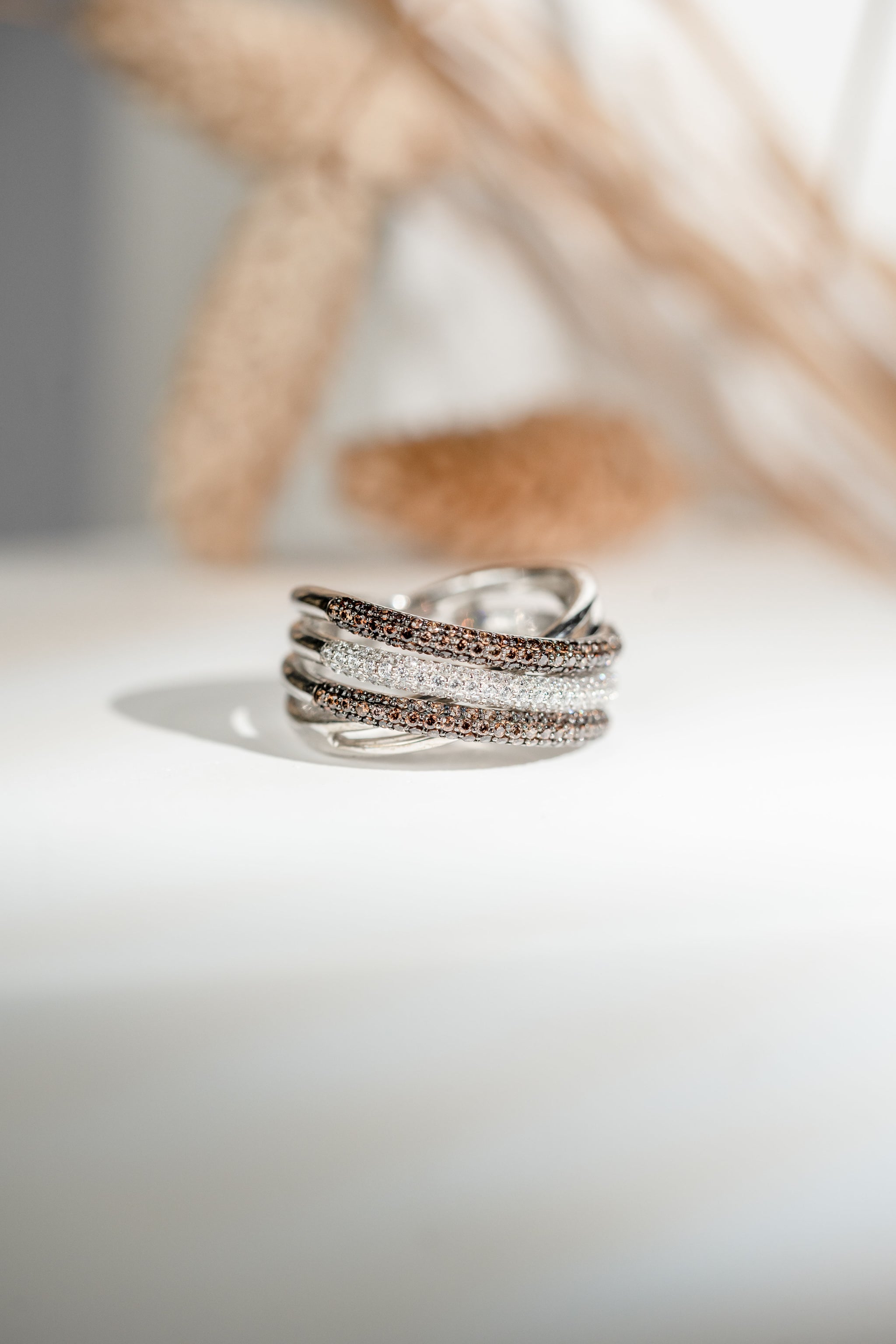 FisGold 星影夢語 雙⾊滿鑽戒指  FisGold Ethereal Stardust Diamond Ring