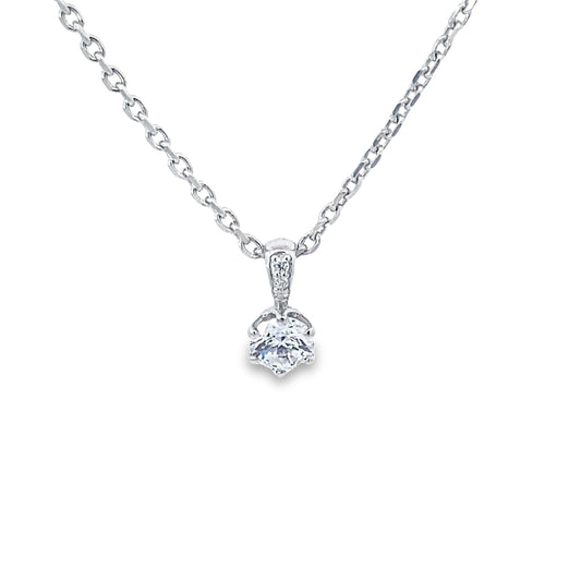 經典單鑽項鍊 14K 0.56克拉 Single Diamond Necklace