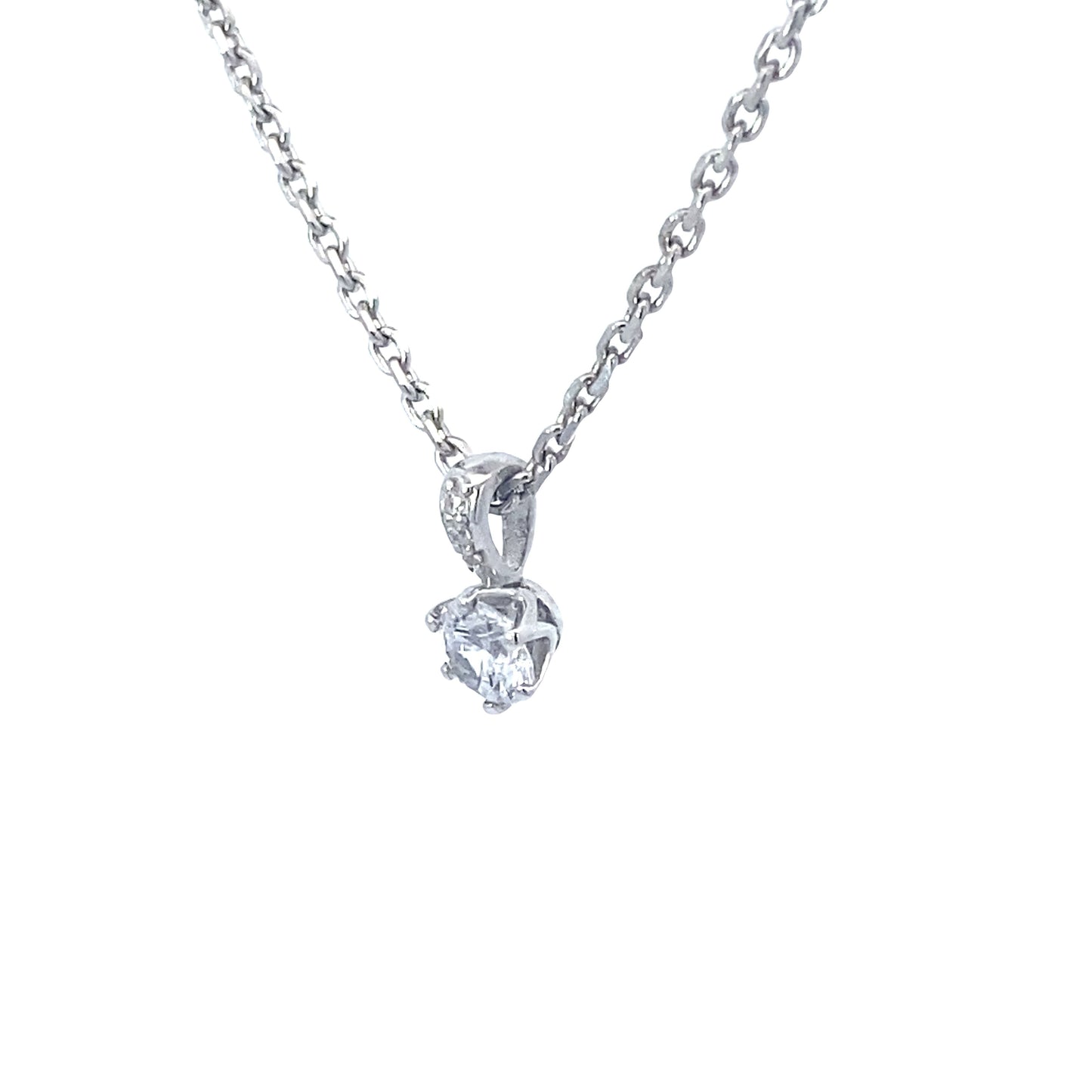 經典單鑽項鍊 14K 0.56克拉 Single Diamond Necklace