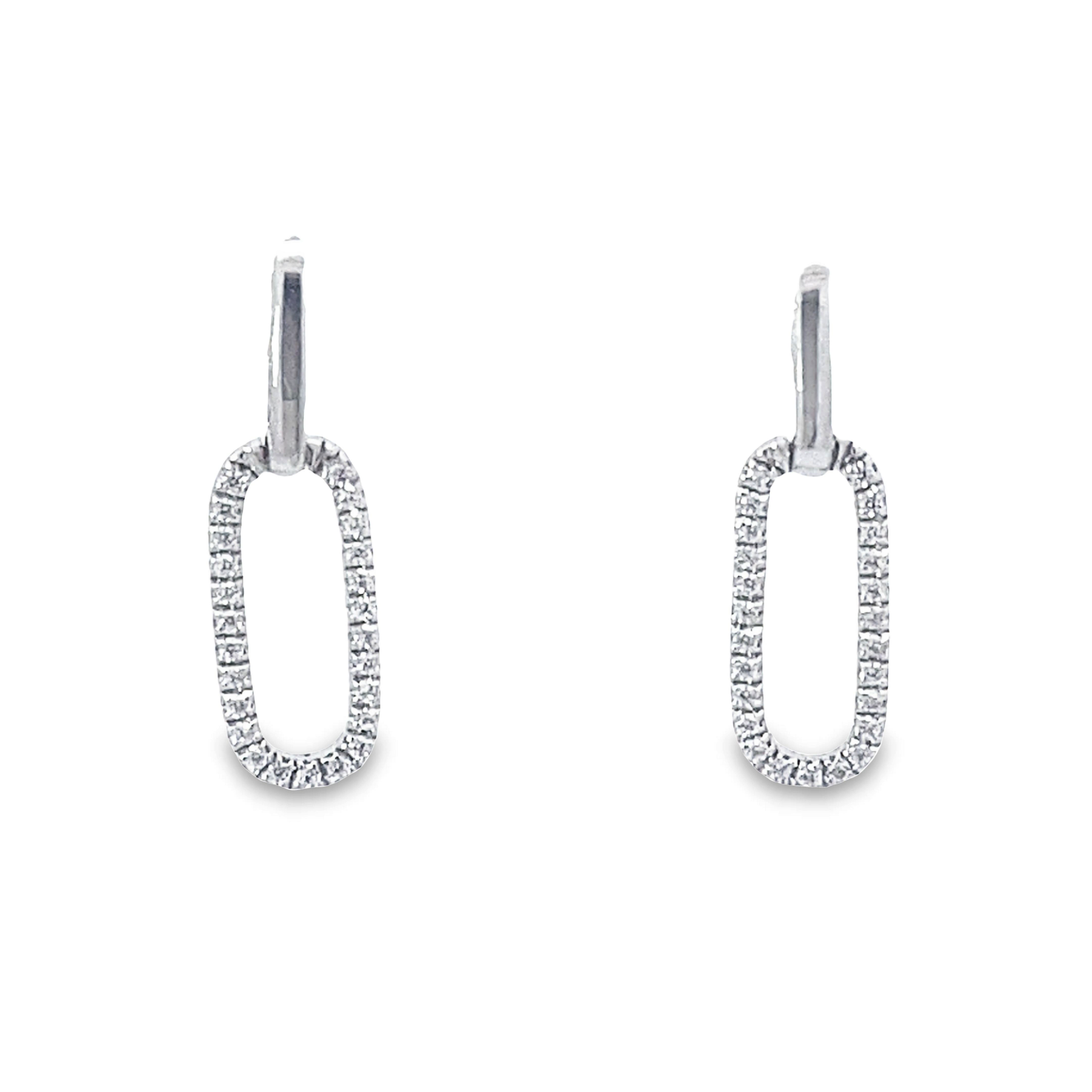 別針滿鑽耳釘 Diamond Paper Clip Studs Earring