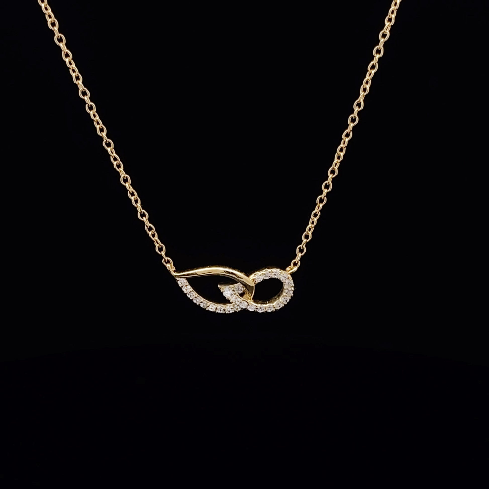 璀璨雙心鑽石項鍊 Diamond Infinity Necklace