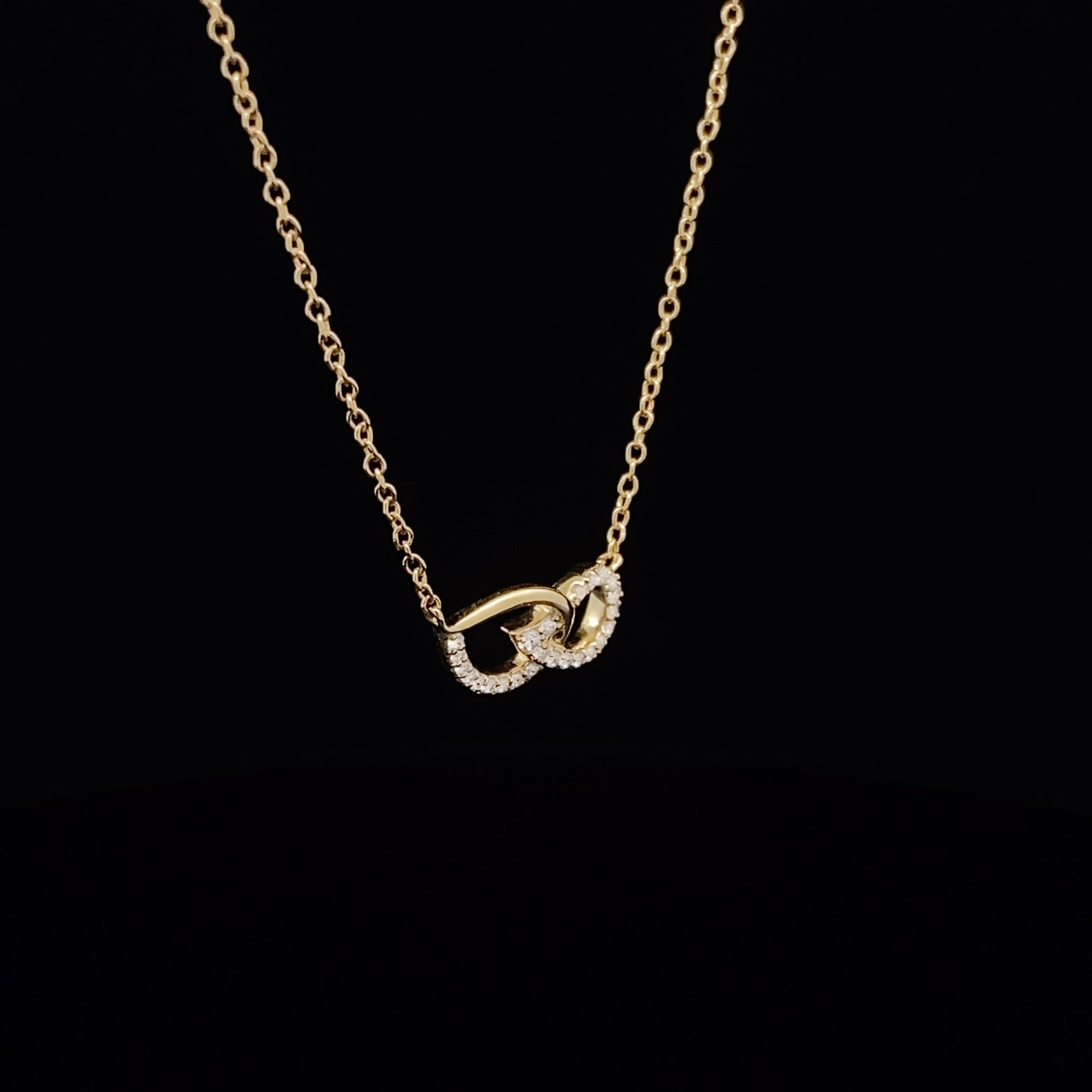 璀璨雙心鑽石項鍊 Diamond Infinity Necklace