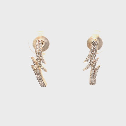 鑽石鳳凰翅膀耳釘 Diamond Phoenix Wing Studs Earring