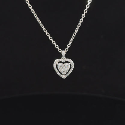 FisGold Jewelry「輕奢系列」閃耀之心鑽石愛心項鍊 14K Diamond Heart Necklace