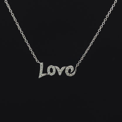 珍愛告白 LOVE 字母鑽石項鍊 LOVE letters Necklace