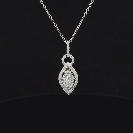 FisGold Jewelry「輕奢系列」精緻梨形鑽石項鍊 14K Pear-Shaped Diamond Necklace