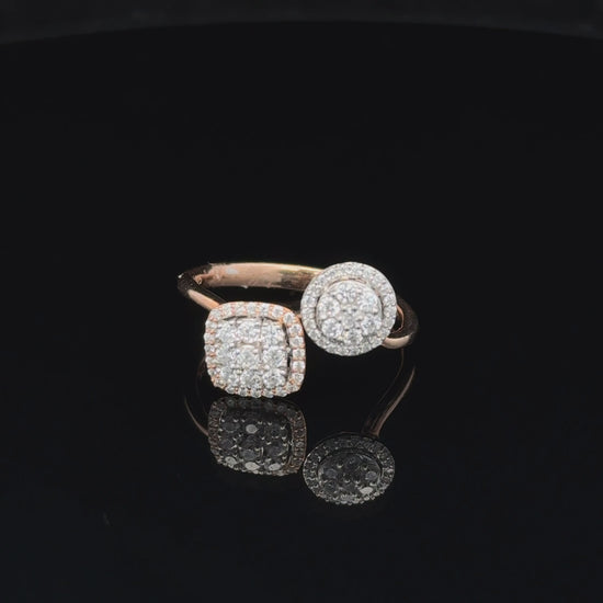 FisGold Jewelry 「鈿合金釵」系列 鑽石簇環戒 Diamond Square Shape Cluster Ring