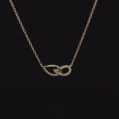 璀璨雙心鑽石項鍊 Diamond Infinity Necklace