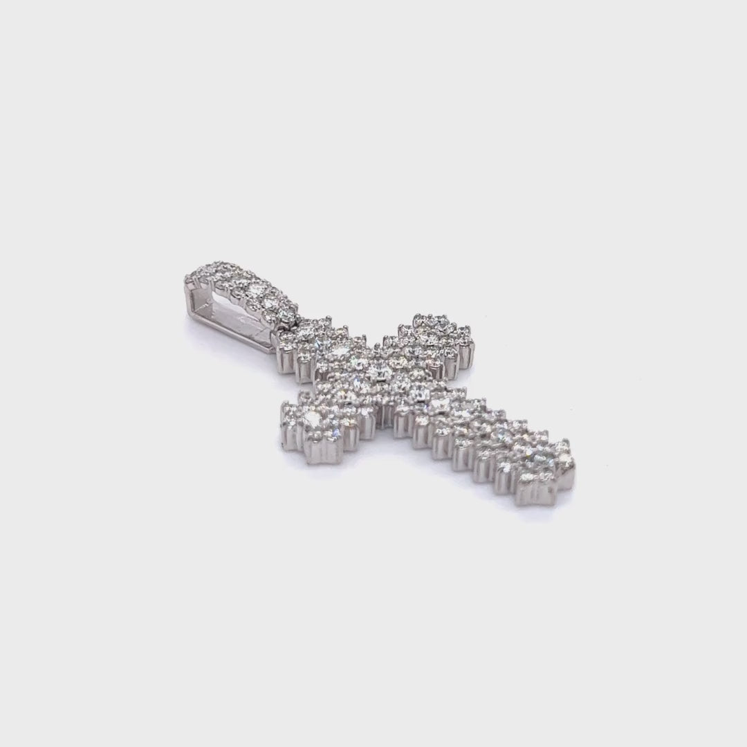 滿鑽十字架吊墜/項鍊 14K Diamond Cross Pendant