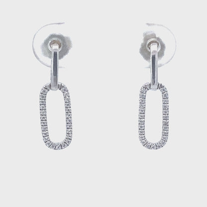 別針滿鑽耳釘 Diamond Paper Clip Studs Earring