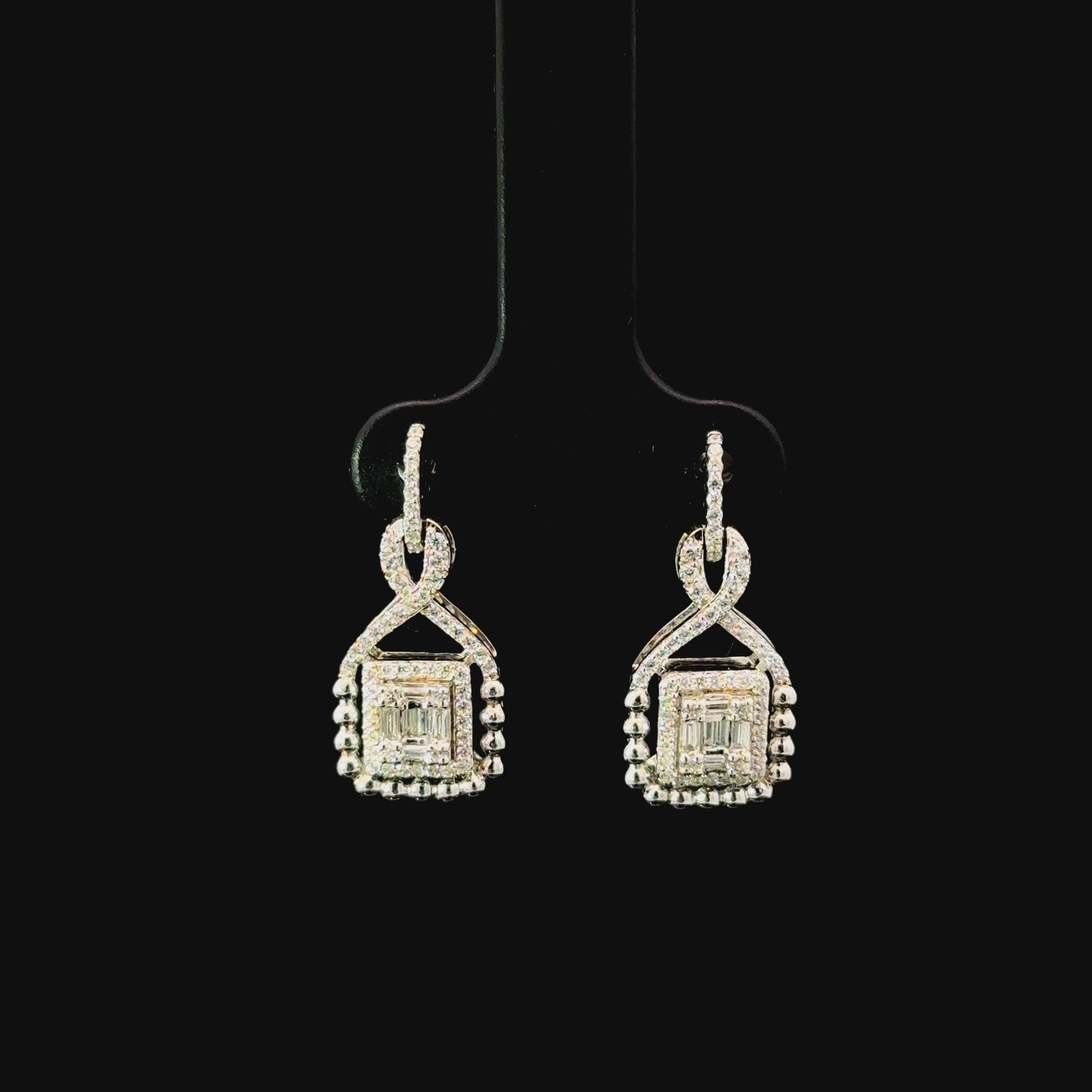 FisGold Jewelry 旗艦款「璀璨星辰」系列 滿鑽耳環 Iced Out Diamond Earrings 3