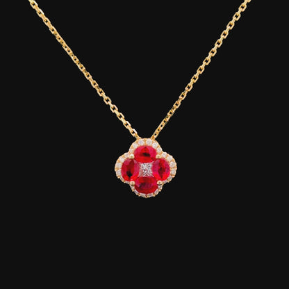 FisGold Jewelry 旗艦款「Blossom」系列 幸運草鑽石項鍊 Diamond Clover Necklace 3