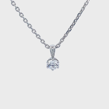 經典單鑽項鍊 14K 0.56克拉 Single Diamond Necklace