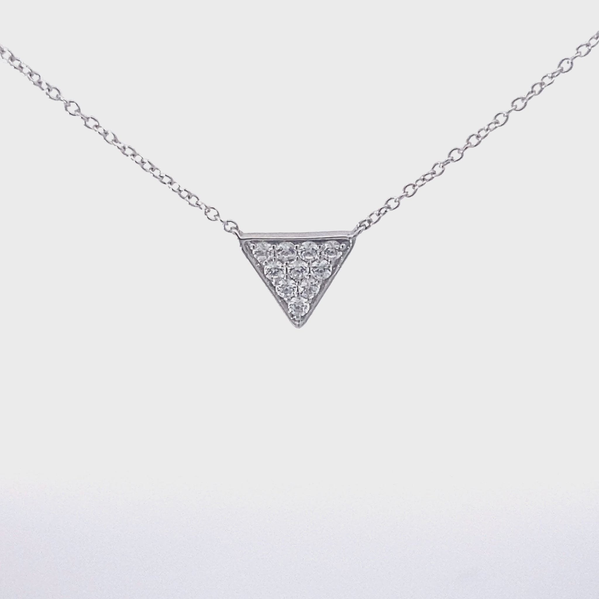 三角形滿鑽 鑽石項鍊 Triangle Diamond Necklace